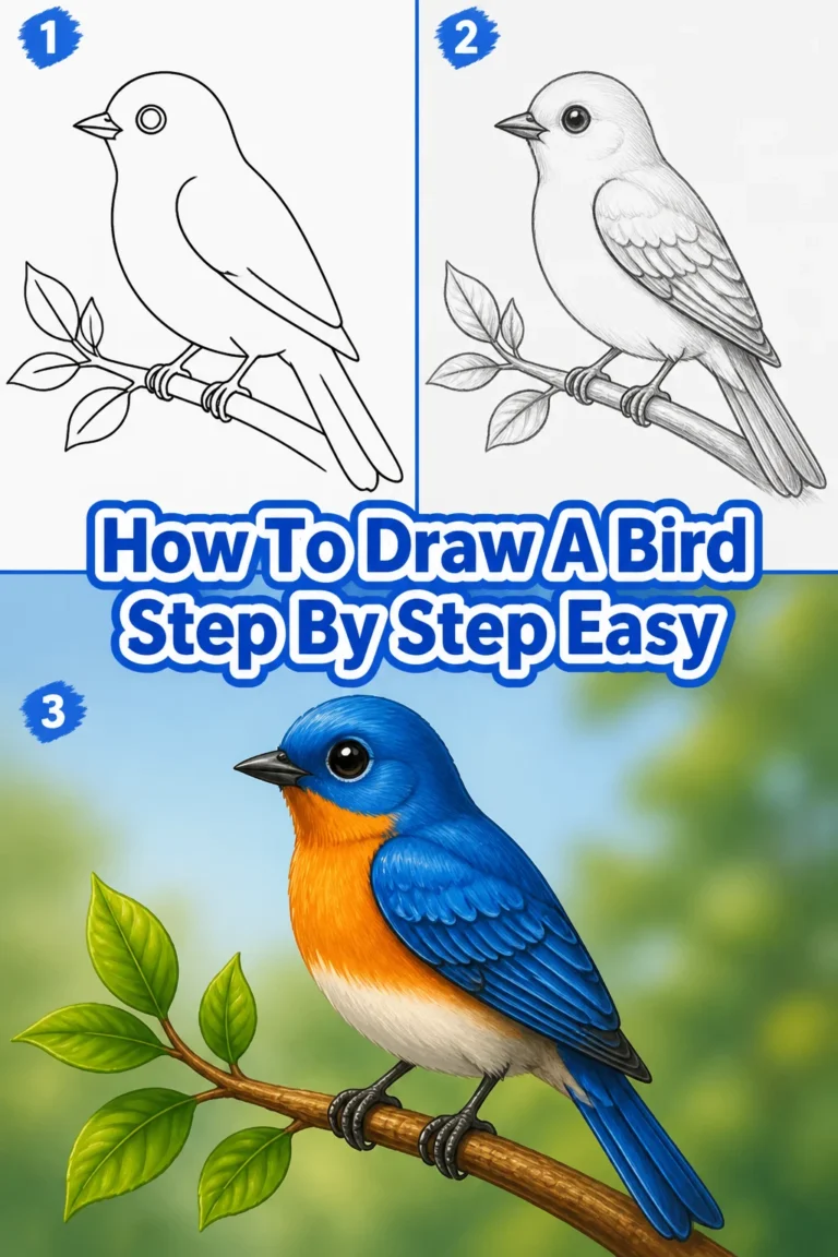 🐦 How To Draw A Bird Step By Step Easy