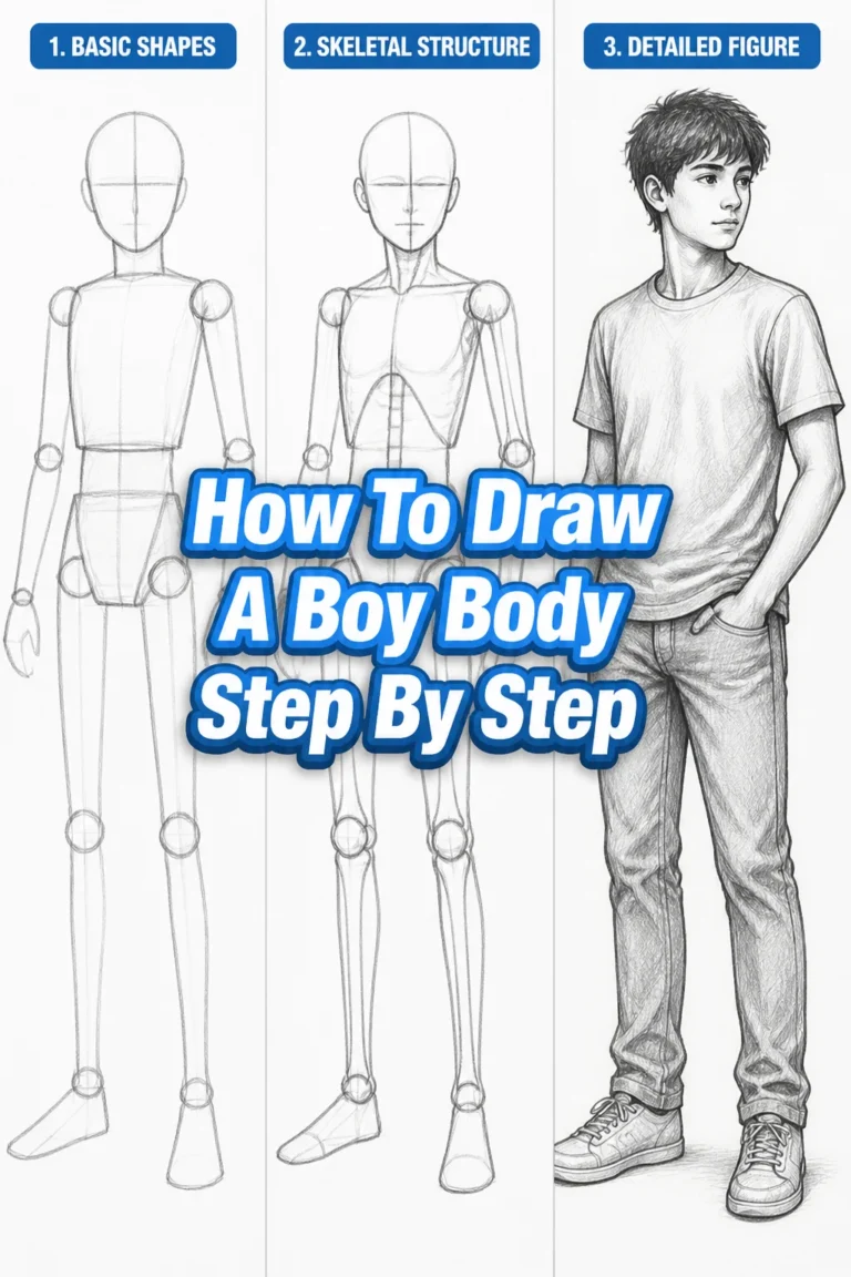 🧑‍🎨 How To Draw A Boy Body Step By Step
