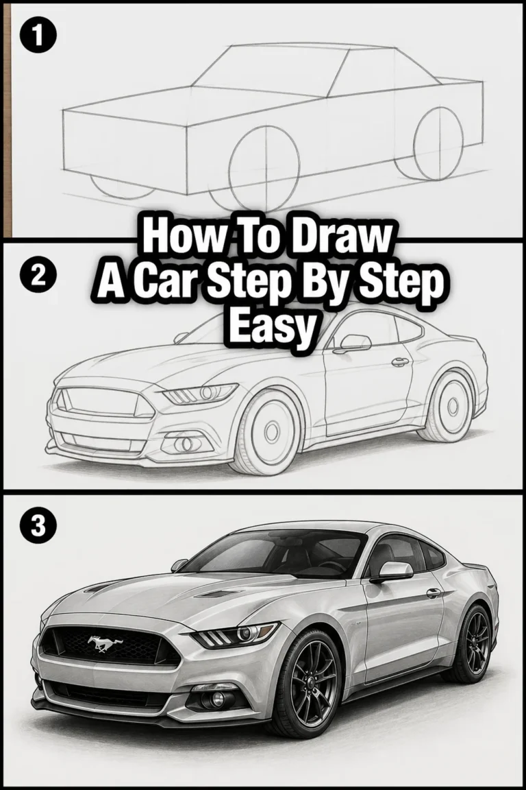 🚗 How To Draw A Car Step By Step Easy
