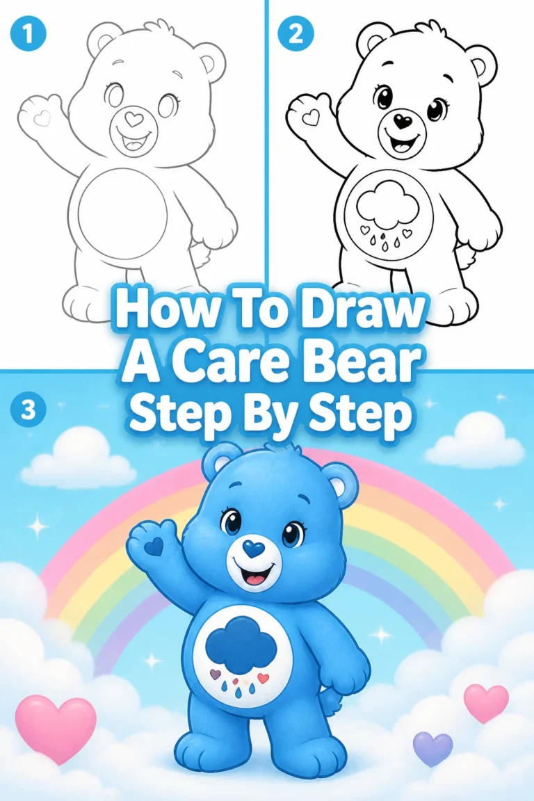 🐻 How To Draw A Care Bear Step By Step