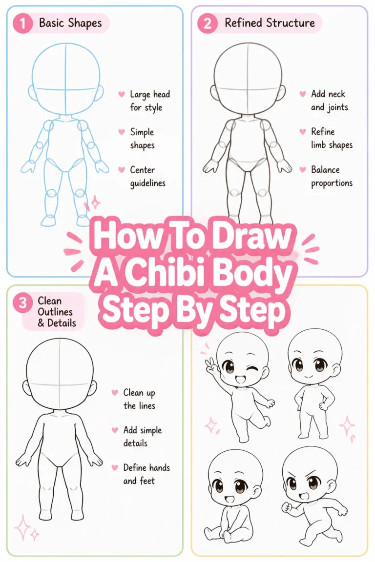 ✨ How To Draw A Chibi Body Step By Step