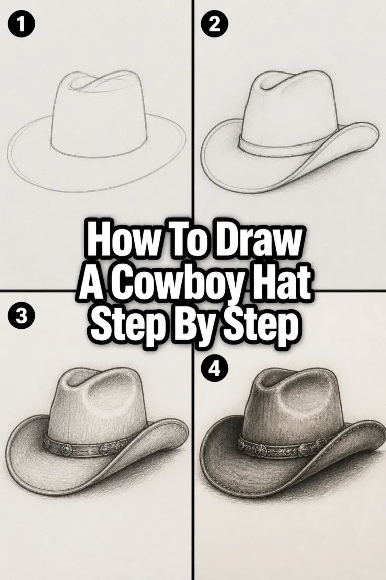 🤠 How To Draw A Cowboy Hat Step By Step