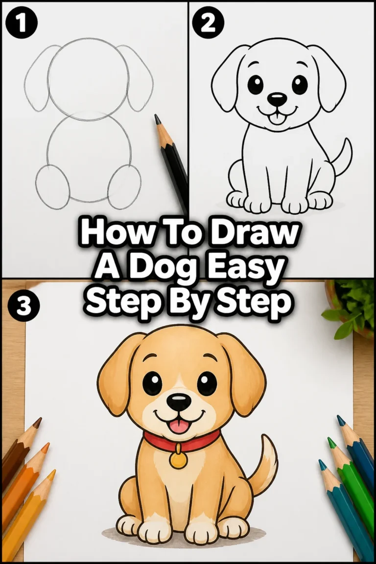 🐶 How To Draw A Dog Easy Step By Step