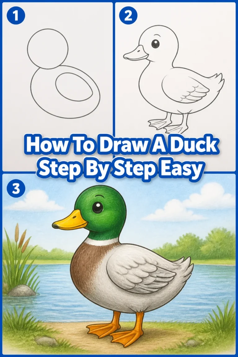 How To Draw A Duck Step By Step Easy