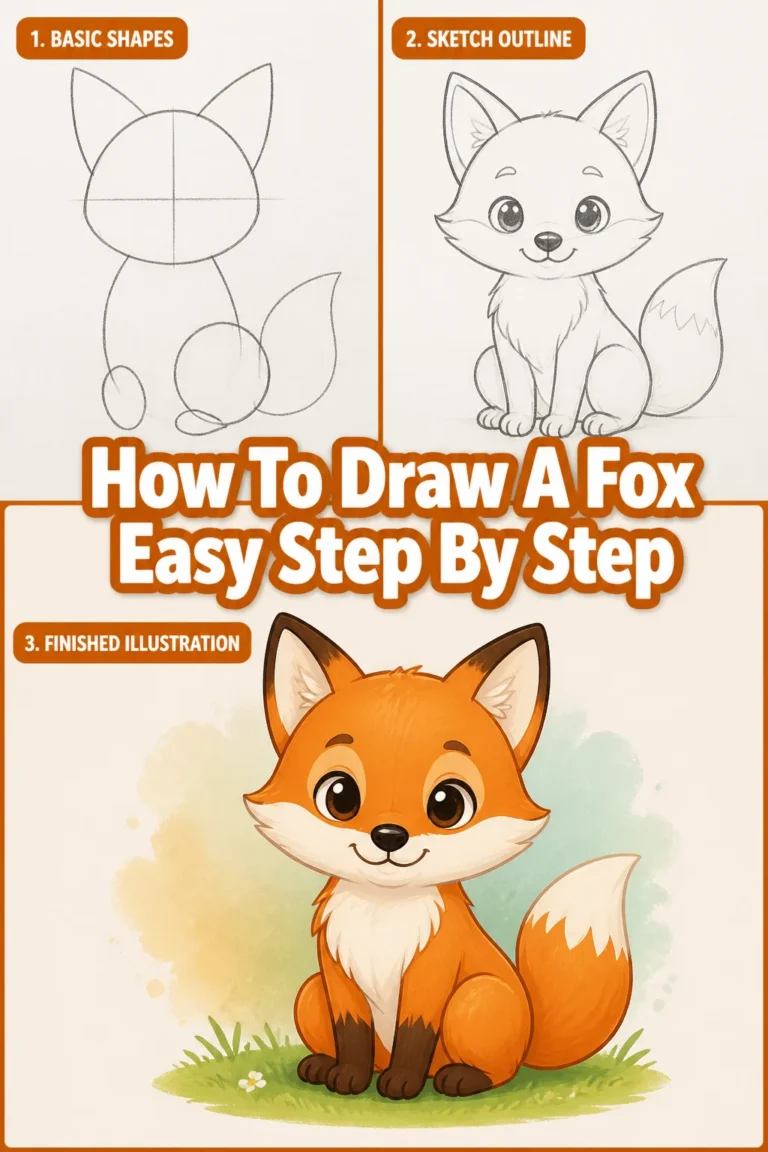 🦊 How To Draw A Fox Easy Step By Step