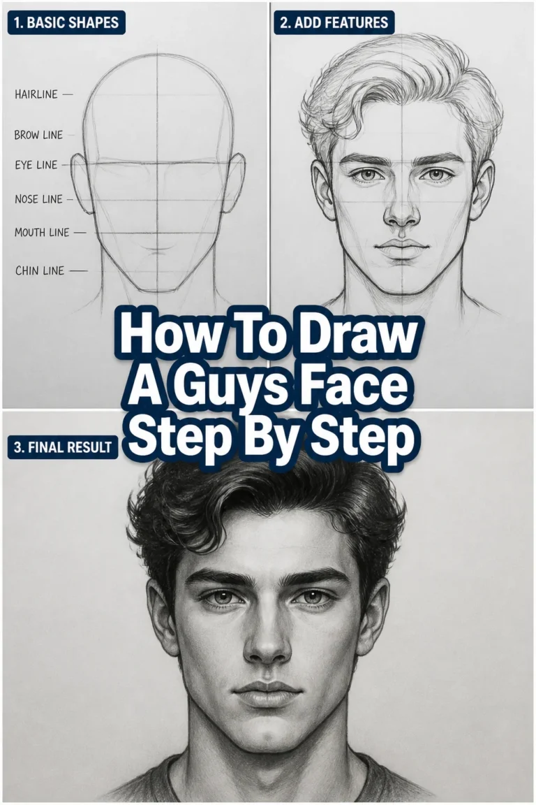 👨 How To Draw A Guys Face Step By Step
