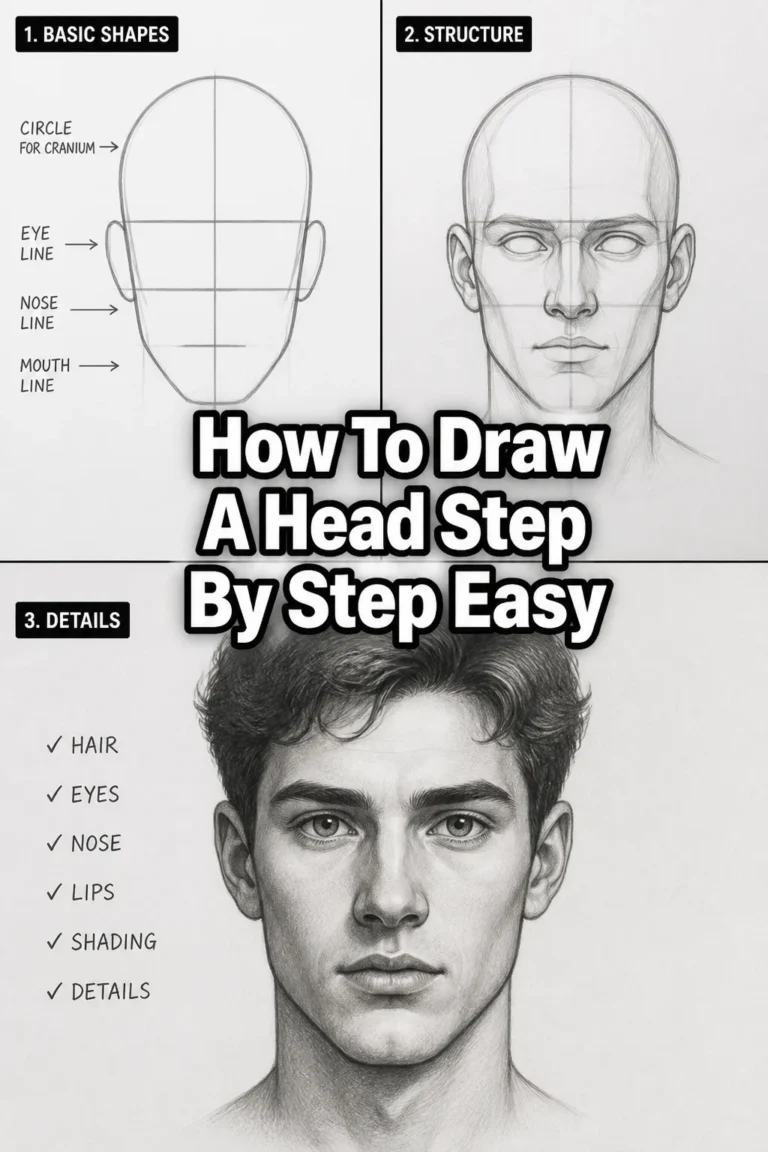 ✏️ How To Draw A Head Step By Step Easy