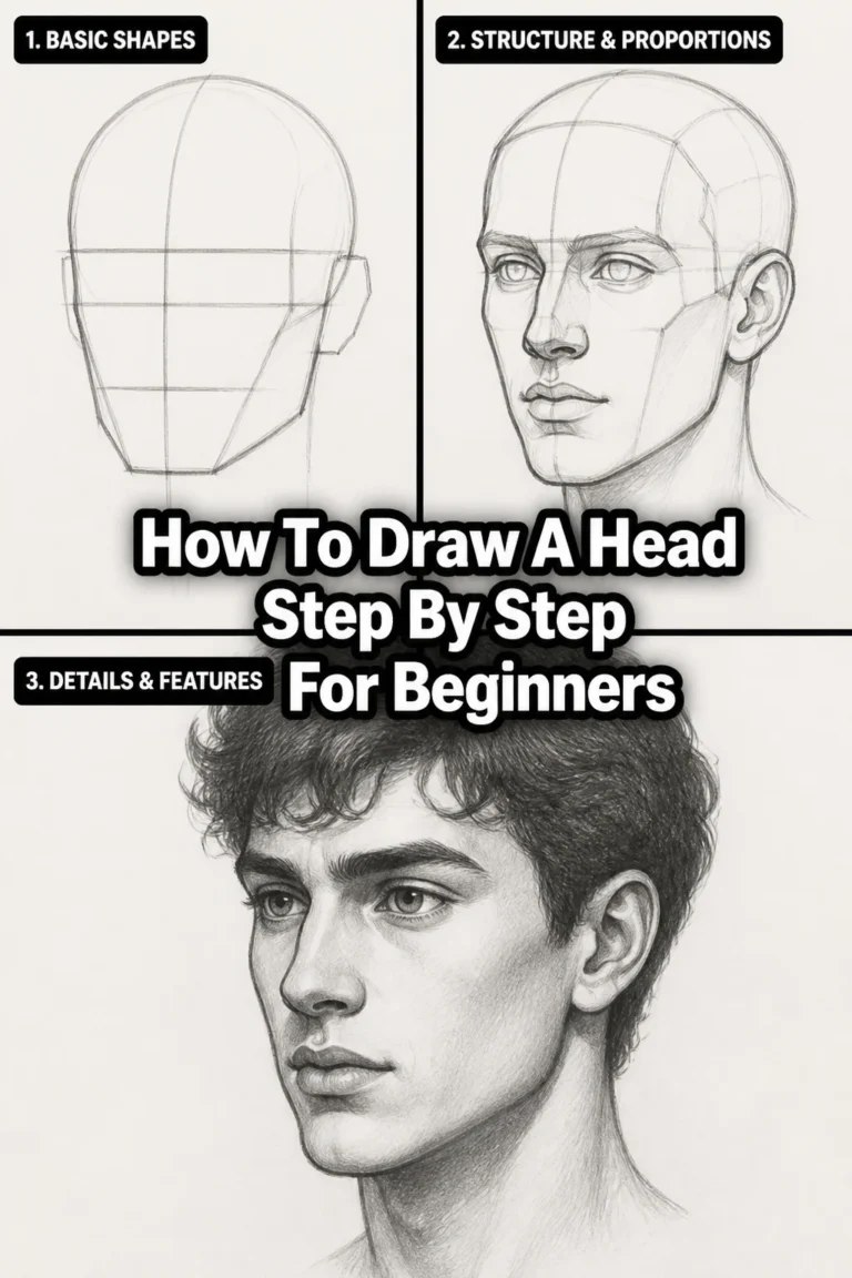 ✏️ How To Draw A Head Step By Step For Beginners