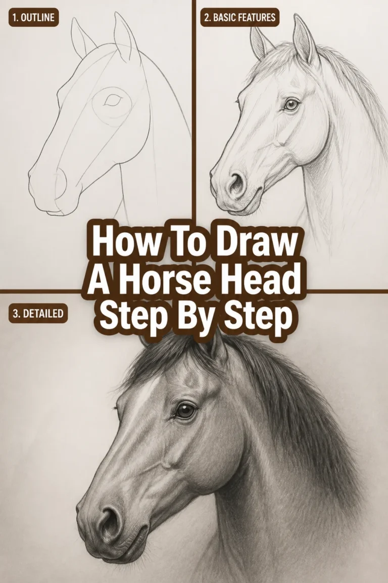🐴 How To Draw A Horse Head Step By Step