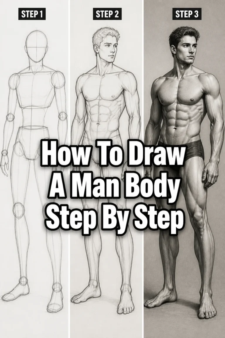 ✏️ How To Draw A Man Body Step By Step