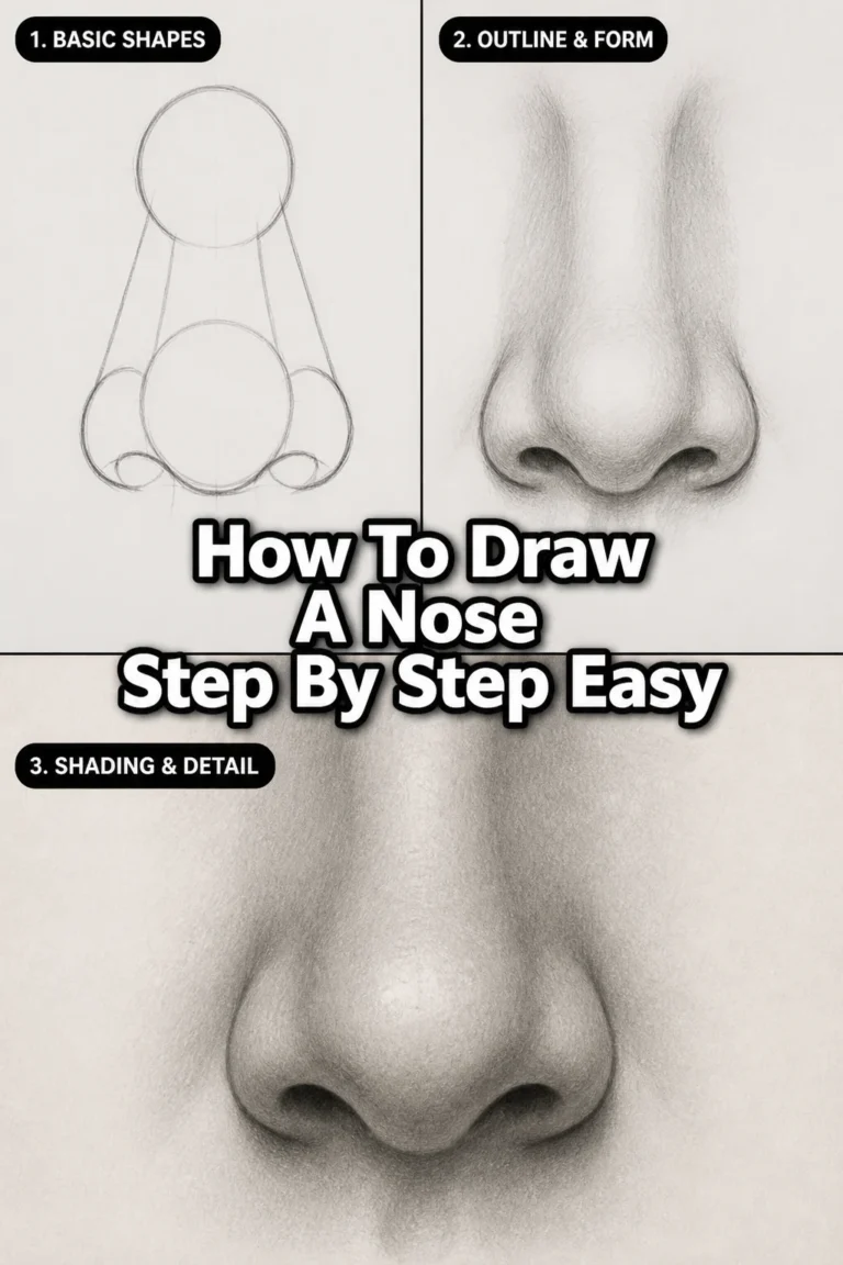 👃 How To Draw A Nose Step By Step Easy