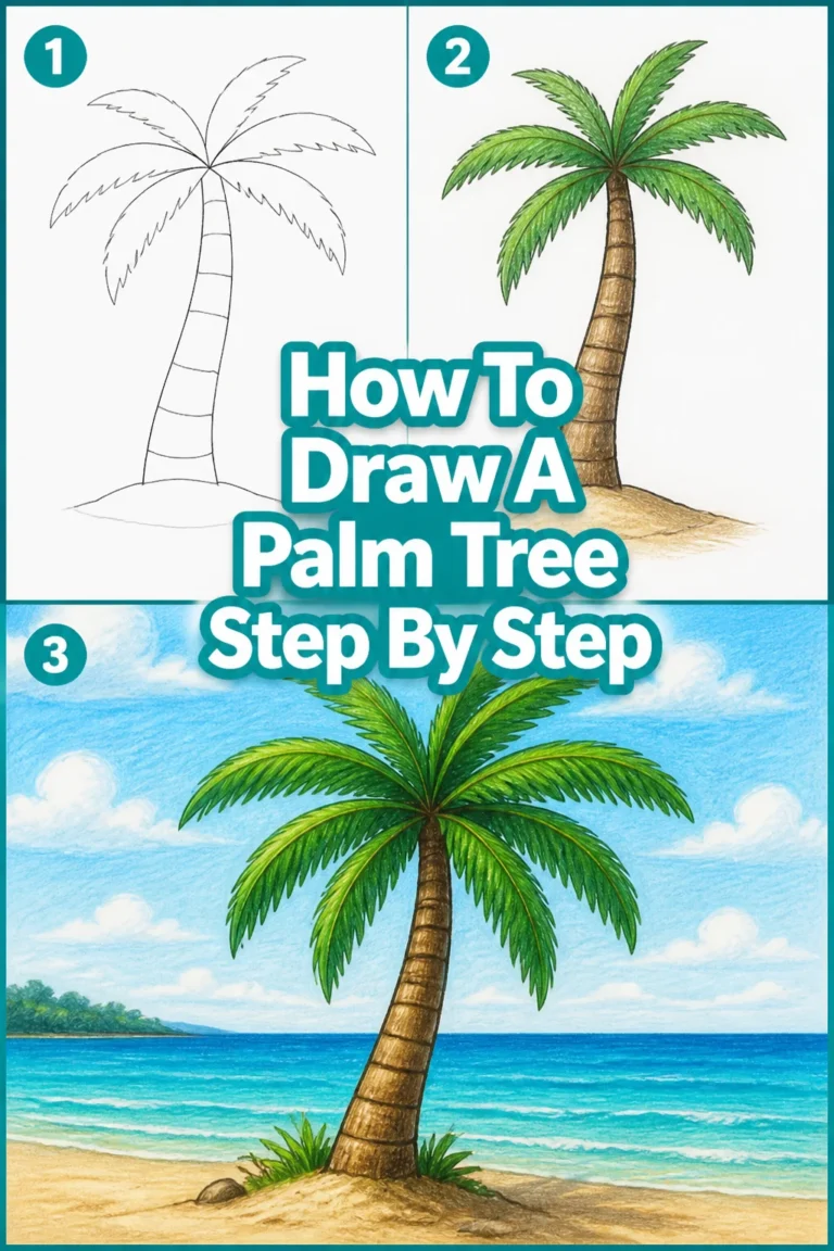 🌴 How To Draw A Palm Tree Step By Step