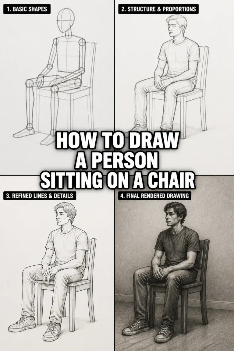 🪑 How To Draw A Person Sitting On A Chair