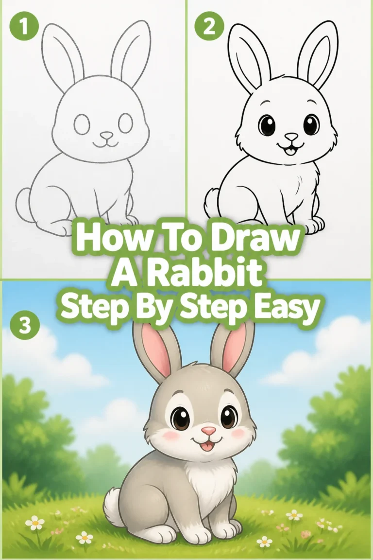 🐇 How To Draw A Rabbit Step By Step Easy