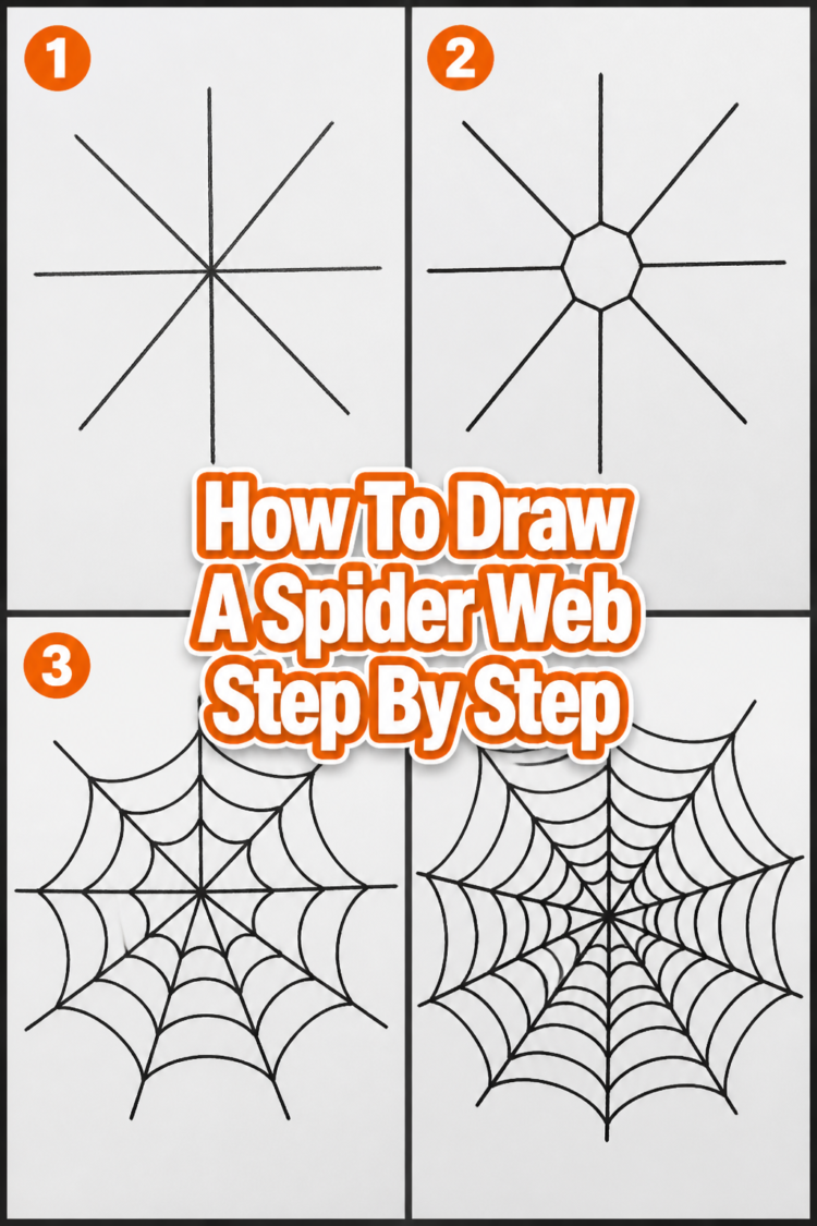 🕸️ How To Draw A Spider Web Step By Step – MelodyWillingham.com Art Ideas