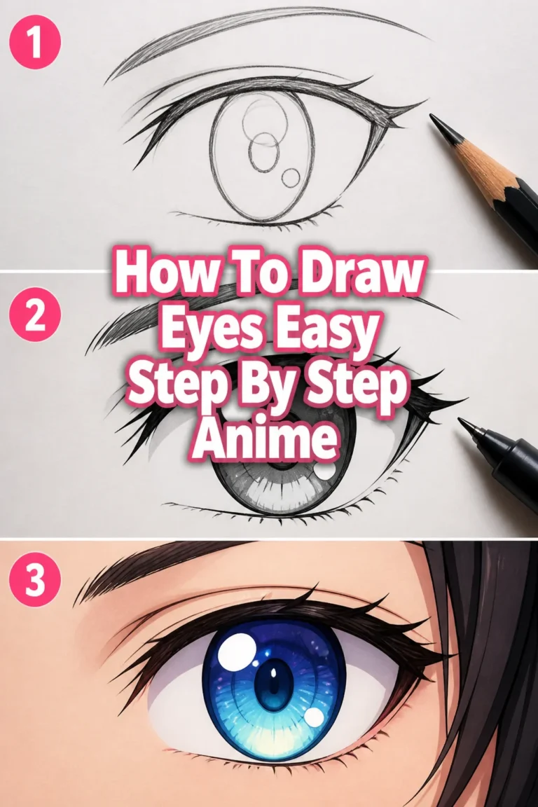 ✨ How To Draw Eyes Easy Step By Step Anime