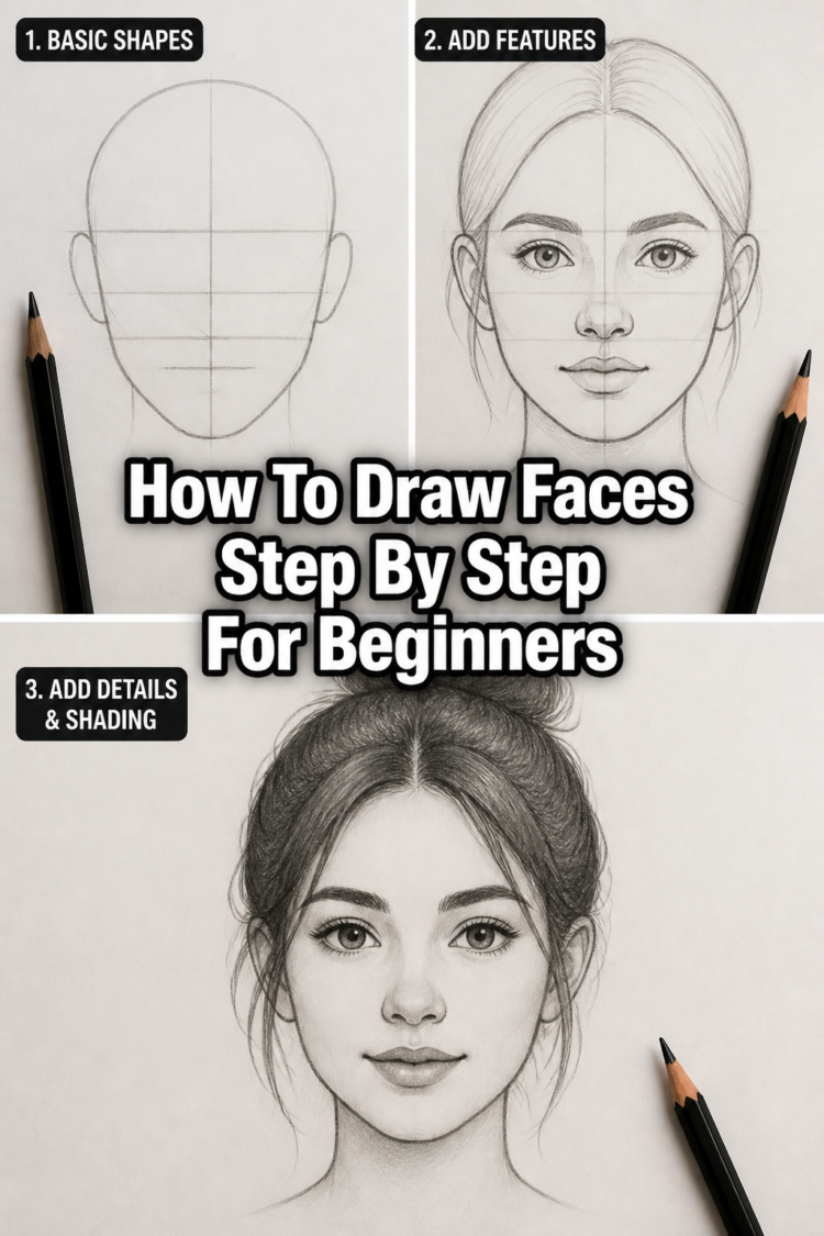 ️ How To Draw Faces Step By Step For Beginners – MelodyWillingham.com ...