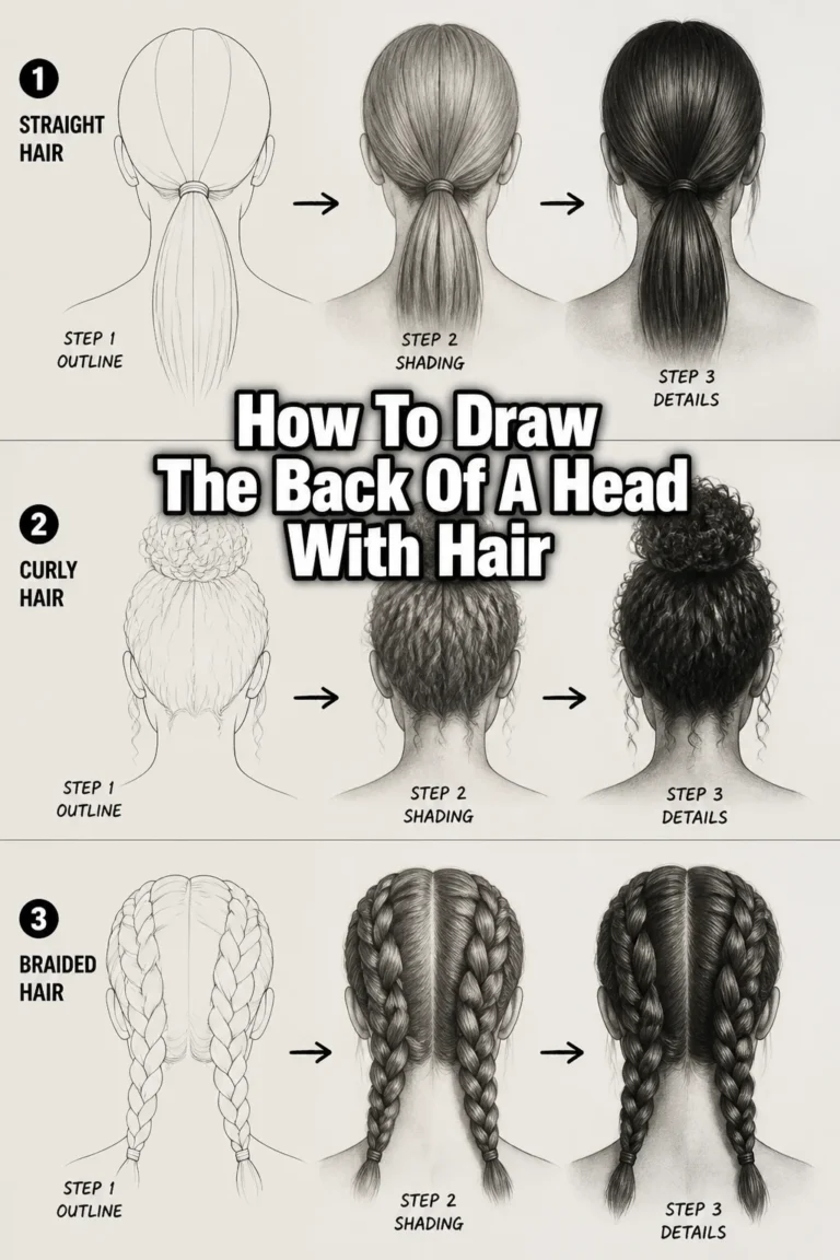 🎨 How To Draw The Back Of A Head With Hair