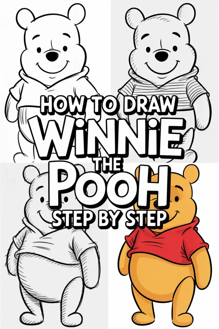 🐻 How To Draw Winnie The Pooh Step By Step