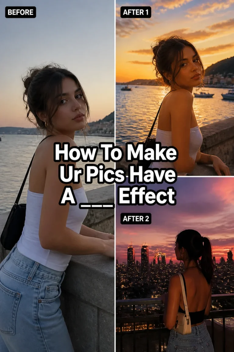 How To Make Ur Pics Have A ___ Effect