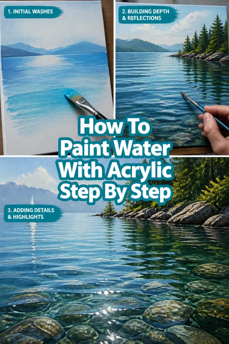 🌊 How To Paint Water With Acrylic Step By Step