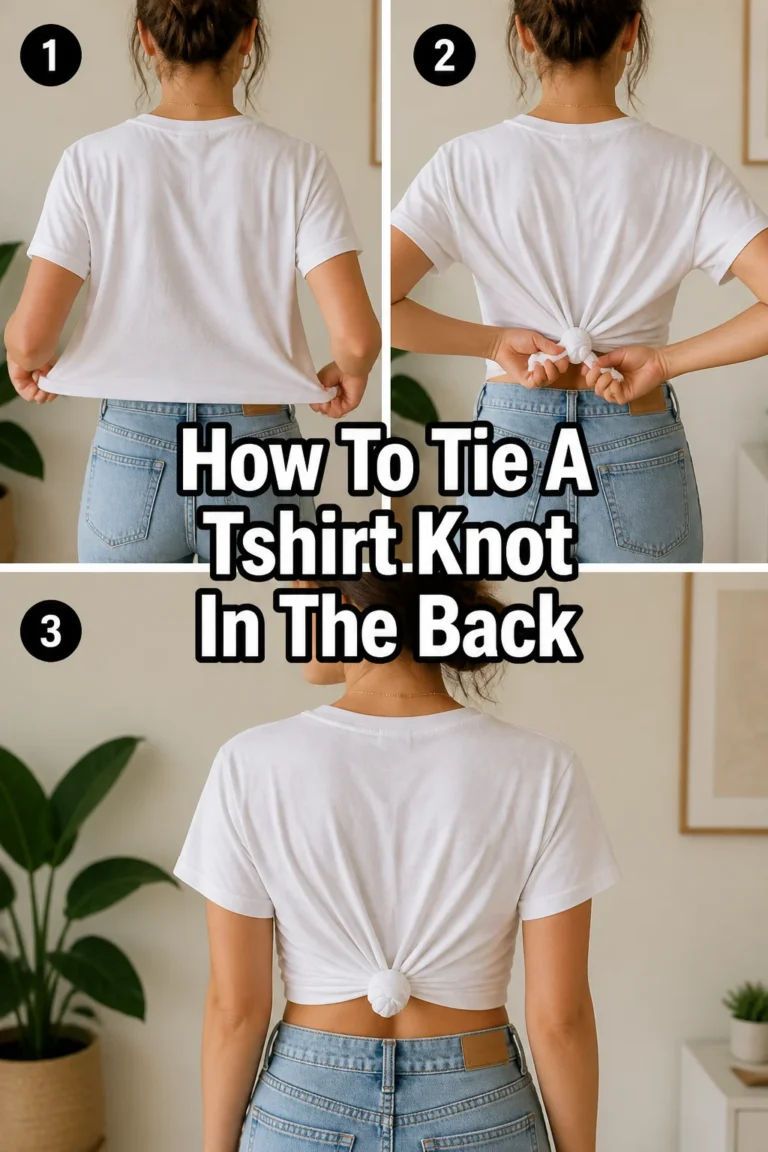 👕 How To Tie A Tshirt Knot In The Back