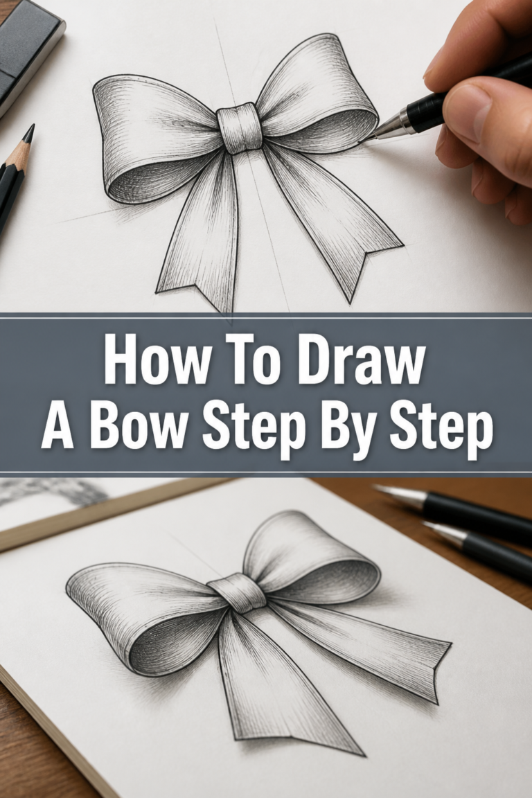 🏹 How To Draw A Bow Step By Step
