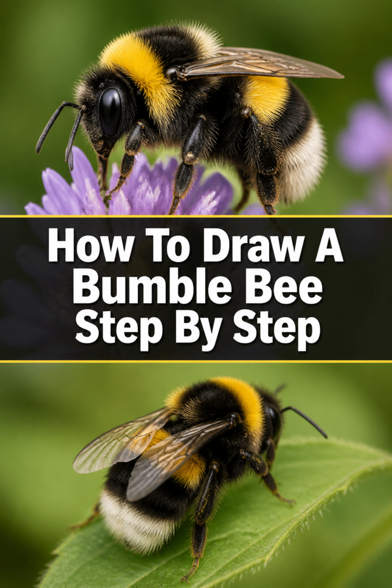 🐝 How To Draw A Bumble Bee Step By Step