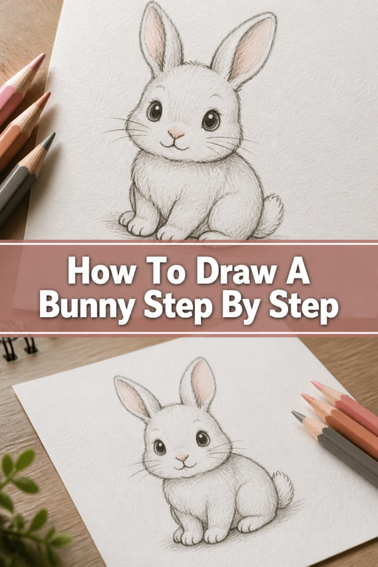 🐰 How To Draw A Bunny Step By Step