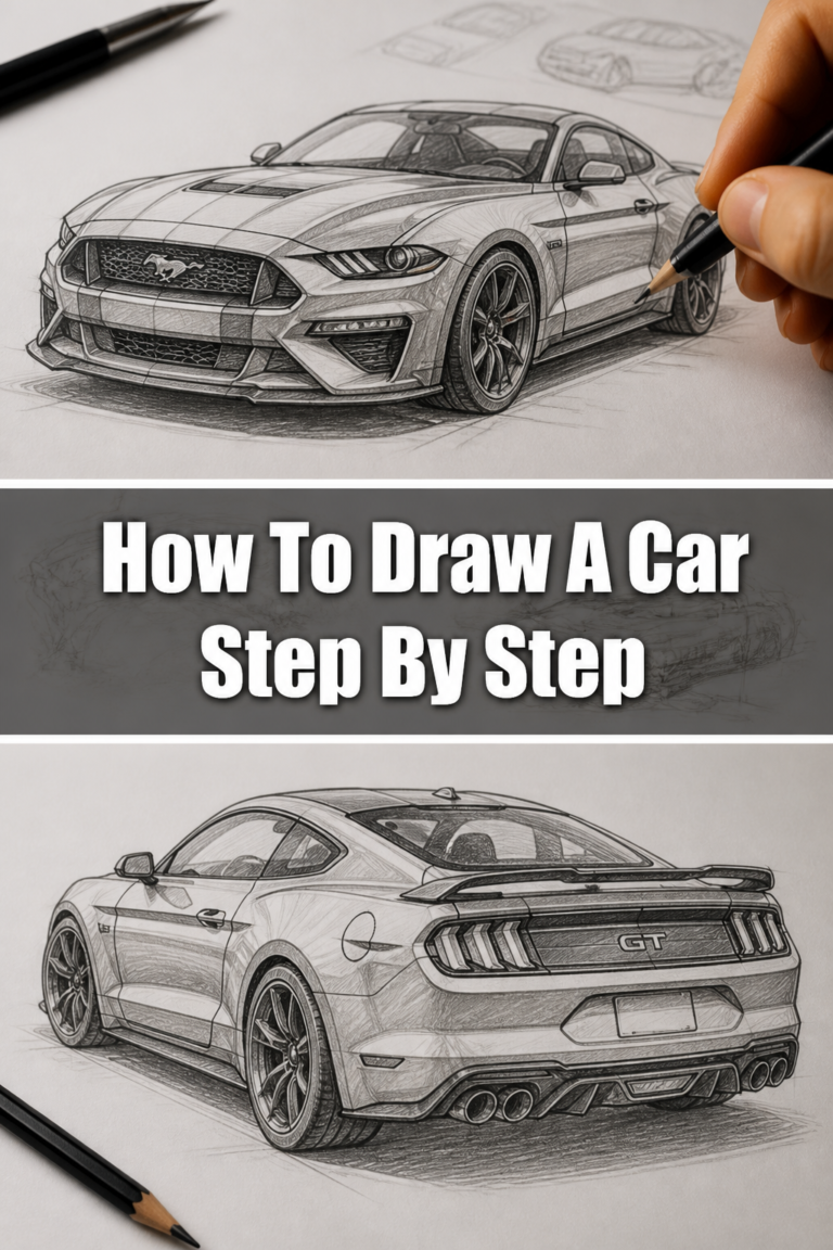🚗 How To Draw A Car Step By Step