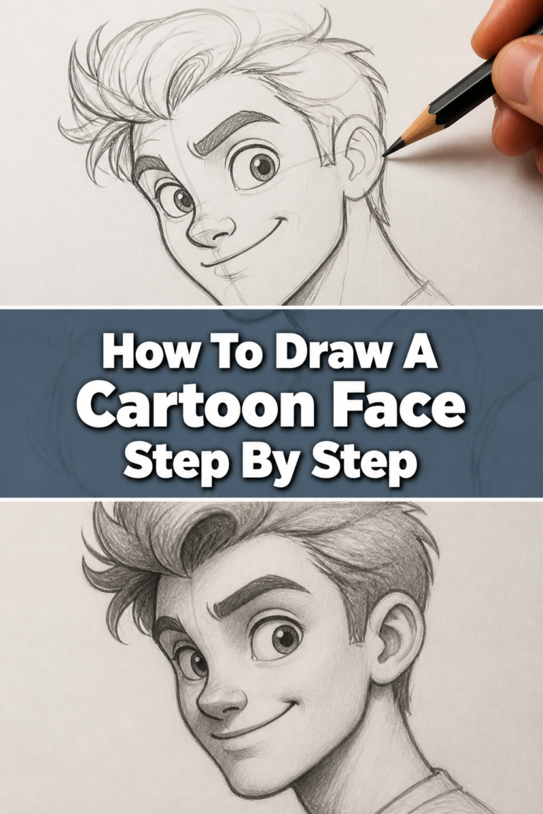 👤 How To Draw A Cartoon Face Step By Step