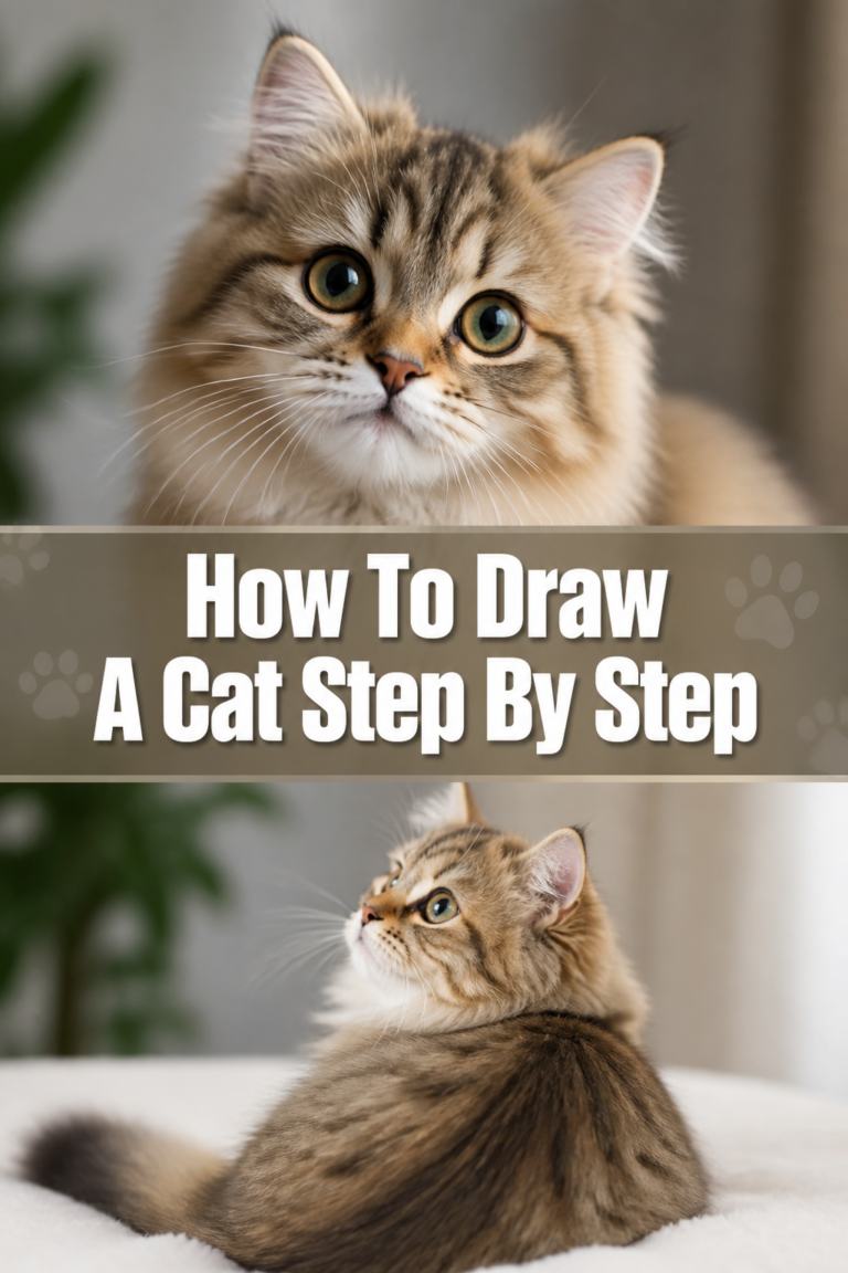 🐱 How To Draw A Cat Step By Step