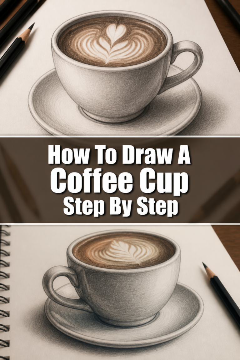 ☕ How To Draw A Coffee Cup Step By Step