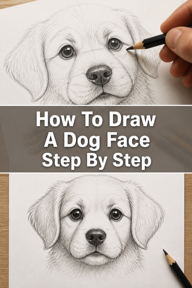 🔥 How To Draw A Dog Face Step By Step