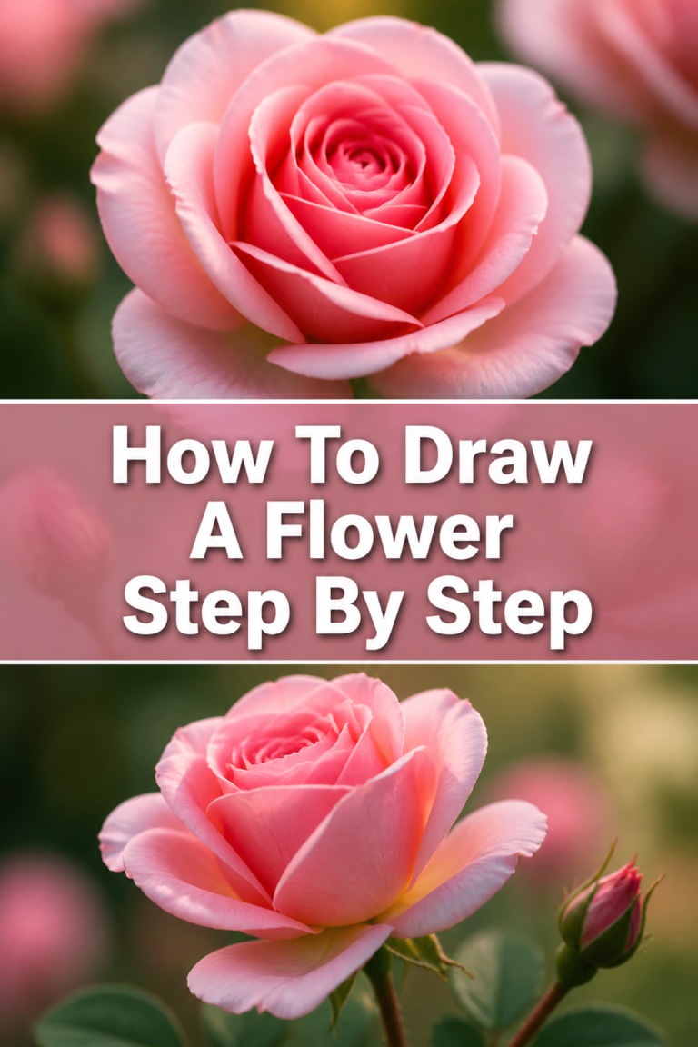 🌸 How To Draw A Flower Step By Step