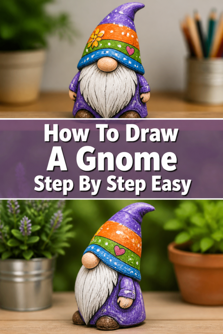 🎨 How To Draw A Gnome Step By Step Easy