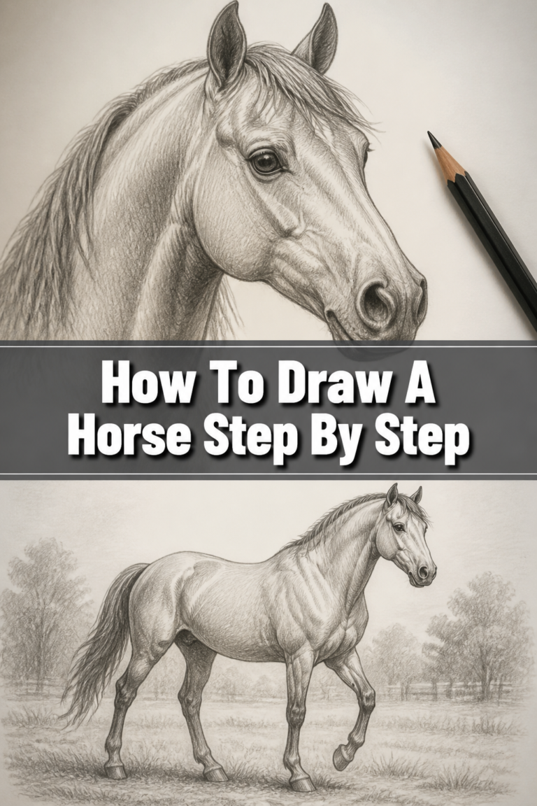 🐎 How To Draw A Horse Step By Step