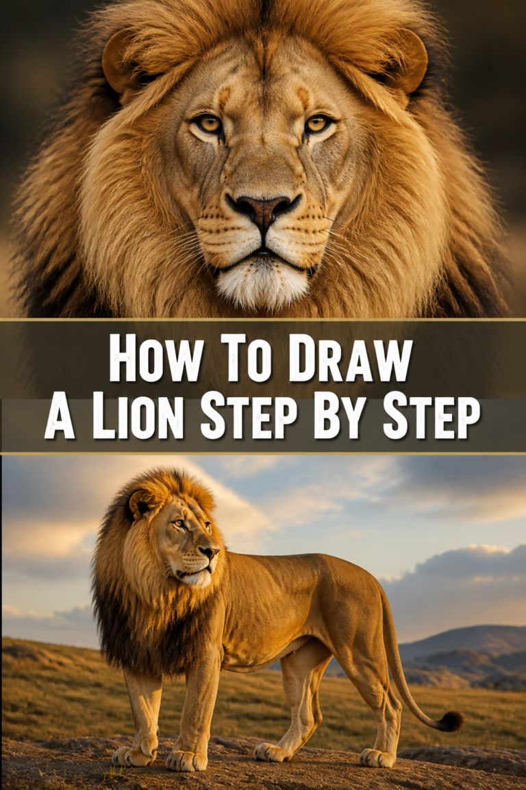 🦁 How To Draw A Lion Step By Step