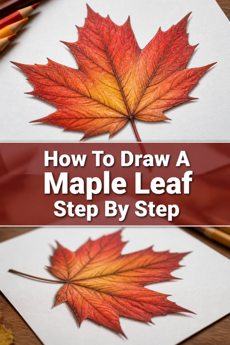 🍁 How To Draw A Maple Leaf Step By Step