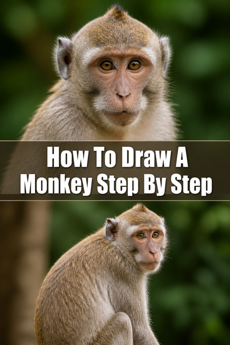 🐒 How To Draw A Monkey Step By Step