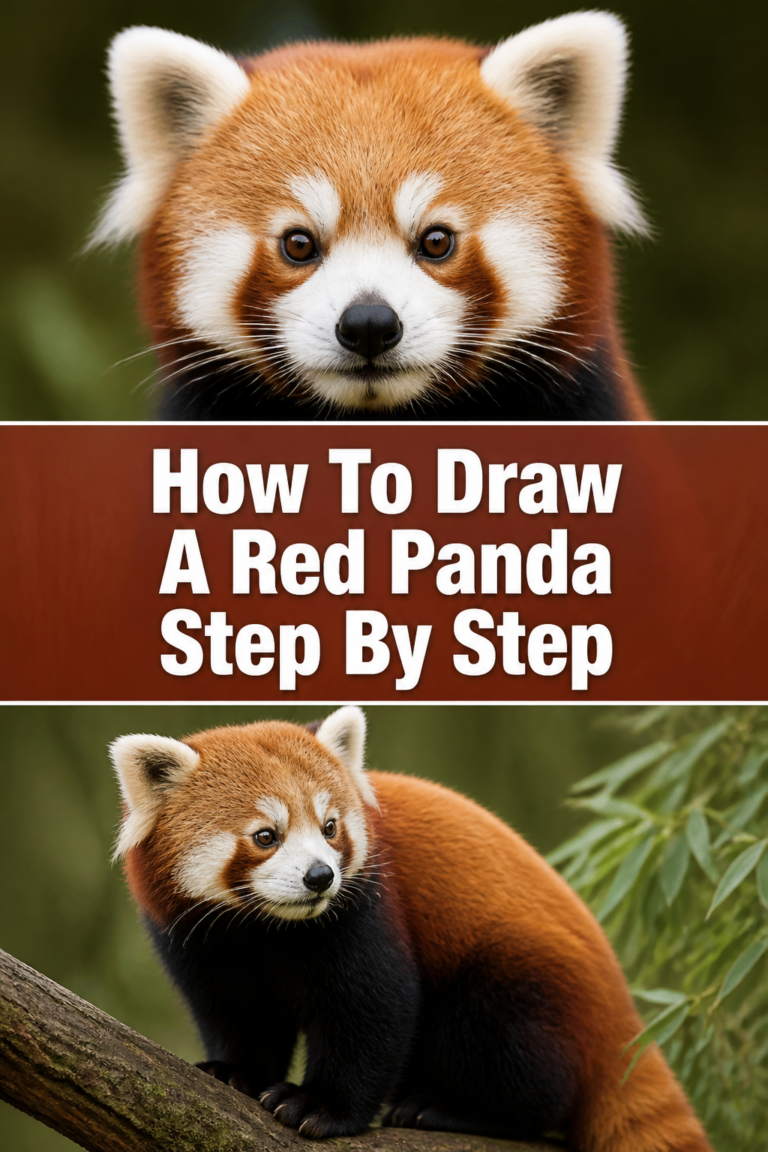 🐼 How To Draw A Red Panda Step By Step