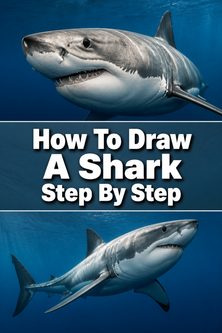 🦈 How To Draw A Shark Step By Step