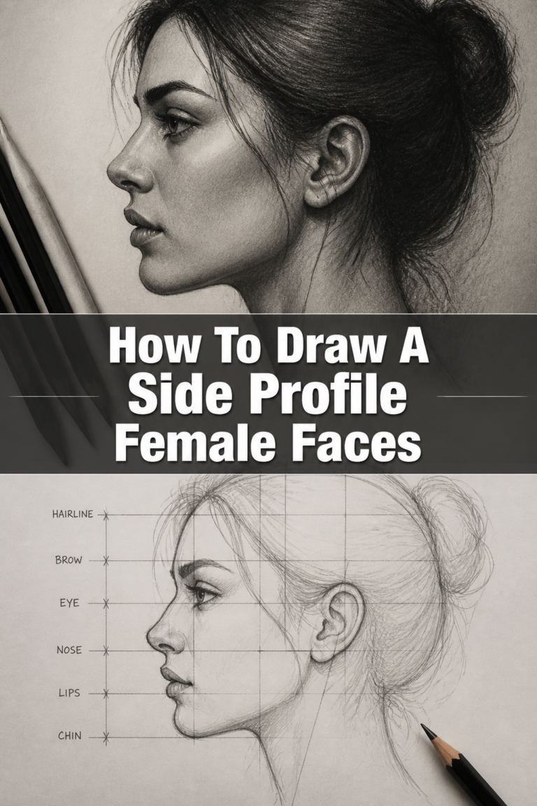 🎨 How To Draw A Side Profile Female Faces