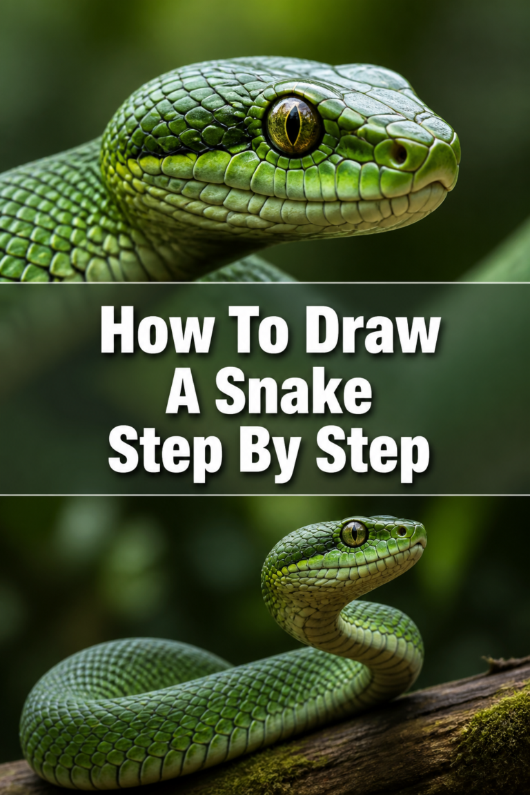 🐍 How To Draw A Snake Step By Step