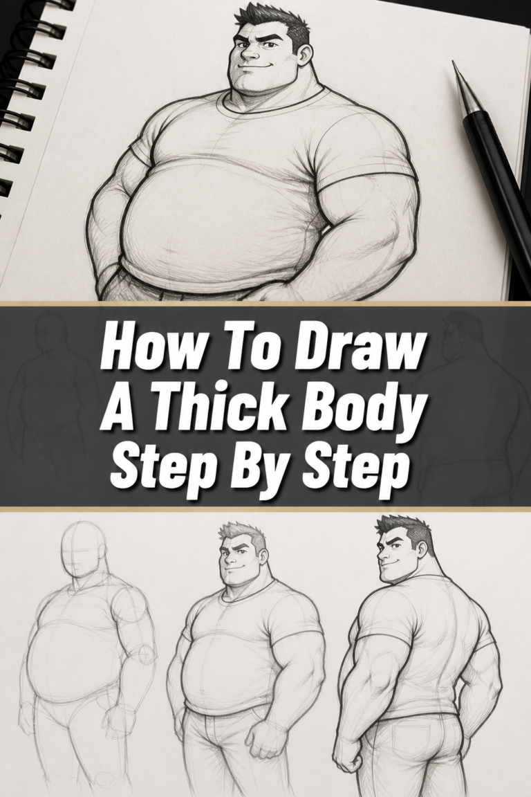 🎨 How To Draw A Thick Body Step By Step