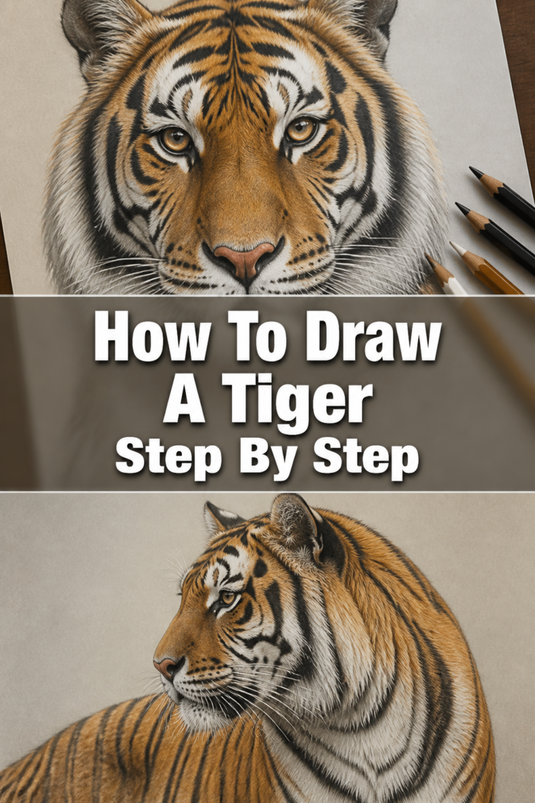 🐅 How To Draw A Tiger Step By Step