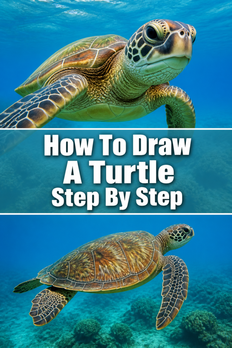 🐢 How To Draw A Turtle Step By Step