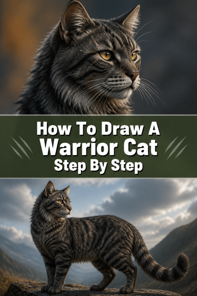 🐾 How To Draw A Warrior Cat Step By Step