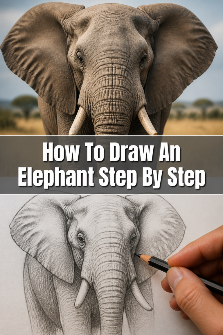 🐘 How To Draw An Elephant Step By Step