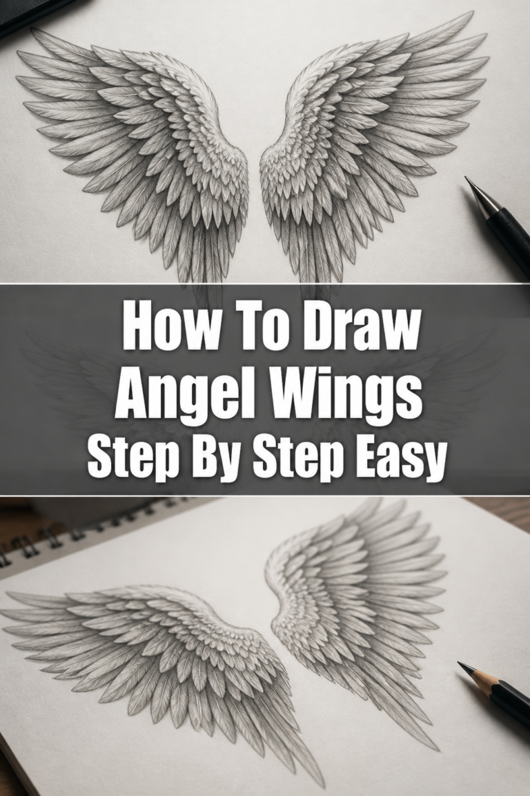 🕊️ How To Draw Angel Wings Step By Step Easy